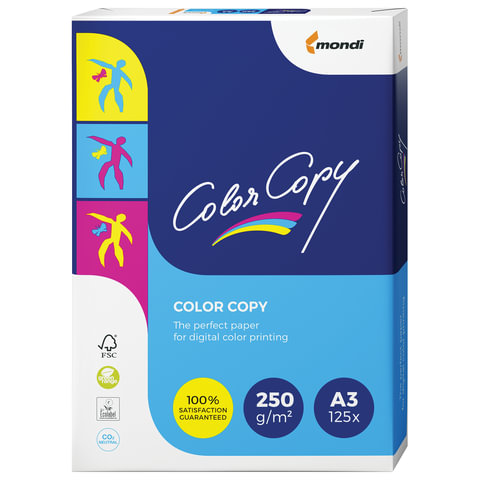 картинка Бумага для полноцветной лазерной печати A3 Color Copy, А++, 250г/м2, 161%(CIE), 125л/пачка магазина КанАрт Екатеринбург