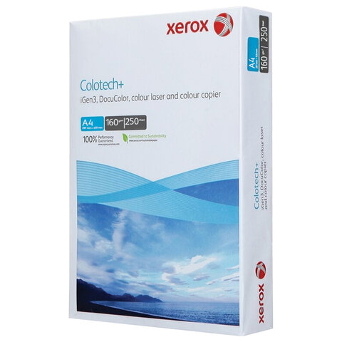 картинка Бумага для полноцветной лазерной печати A4 Xerox 003R94656 "Colotech+ Blue", 160г/м2, 170%CIE, 250л/пачка магазина КанАрт Екатеринбург