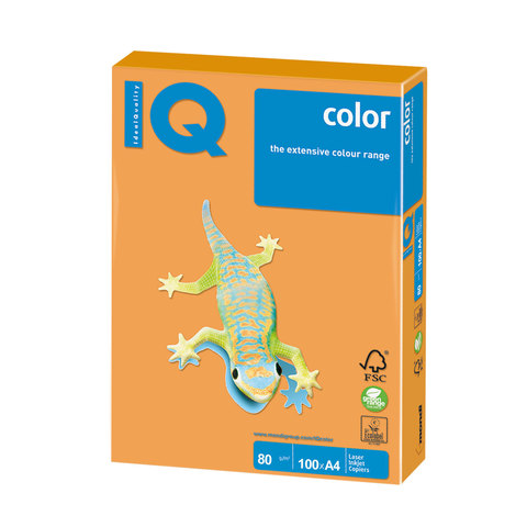 картинка Бумага для офисной техники цветная A4 IQ color NEOOR неон оранжевая, 80г/м2, 100л/пачка магазина КанАрт Екатеринбург